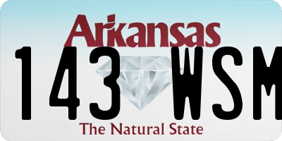 AR license plate 143WSM