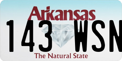 AR license plate 143WSN