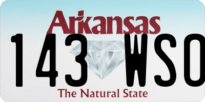 AR license plate 143WSO