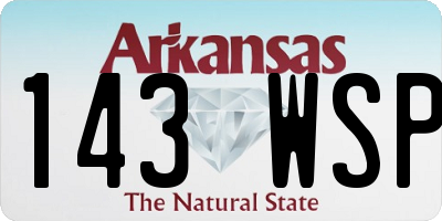 AR license plate 143WSP