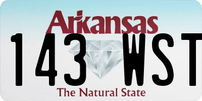 AR license plate 143WST