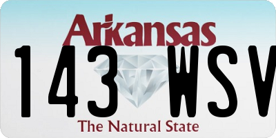 AR license plate 143WSV