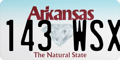 AR license plate 143WSX