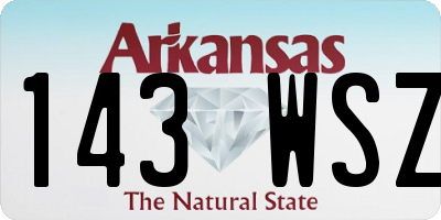 AR license plate 143WSZ