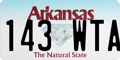 AR license plate 143WTA