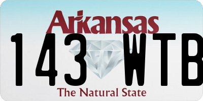 AR license plate 143WTB