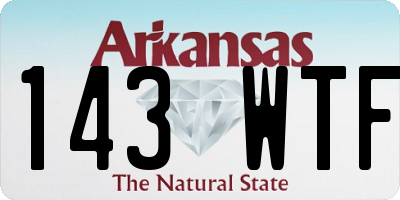 AR license plate 143WTF