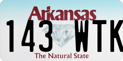 AR license plate 143WTK