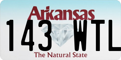 AR license plate 143WTL