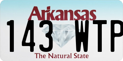 AR license plate 143WTP