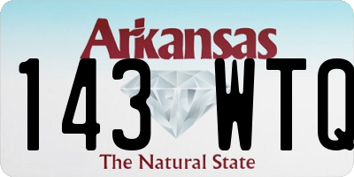 AR license plate 143WTQ