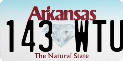 AR license plate 143WTU