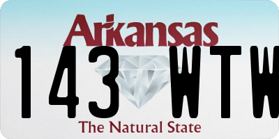 AR license plate 143WTW