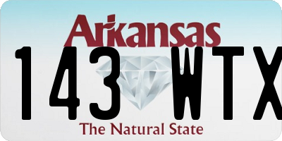 AR license plate 143WTX