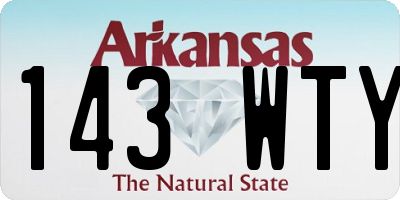 AR license plate 143WTY