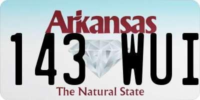 AR license plate 143WUI