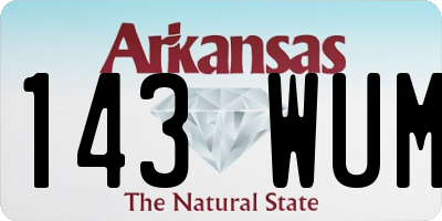 AR license plate 143WUM