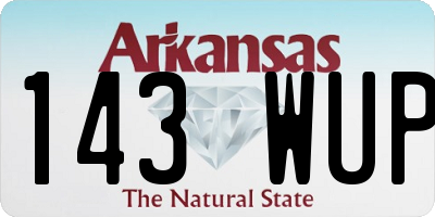 AR license plate 143WUP