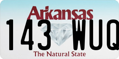AR license plate 143WUQ
