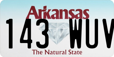 AR license plate 143WUV