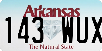 AR license plate 143WUX