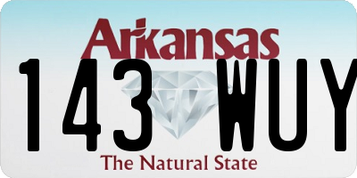 AR license plate 143WUY