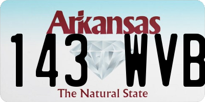 AR license plate 143WVB