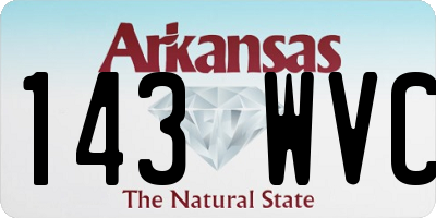 AR license plate 143WVC