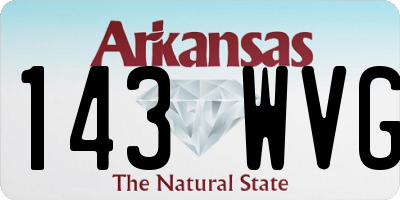 AR license plate 143WVG