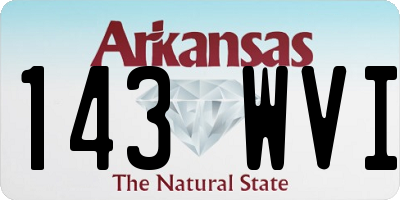 AR license plate 143WVI