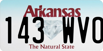 AR license plate 143WVO