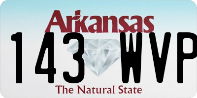 AR license plate 143WVP