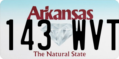 AR license plate 143WVT