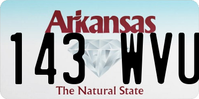 AR license plate 143WVU