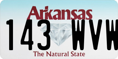 AR license plate 143WVW