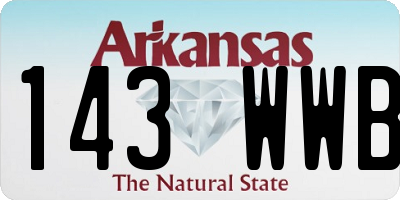 AR license plate 143WWB