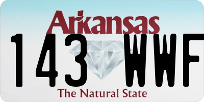 AR license plate 143WWF