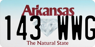 AR license plate 143WWG