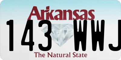 AR license plate 143WWJ