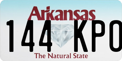 AR license plate 144KPO