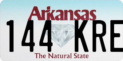 AR license plate 144KRE