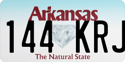 AR license plate 144KRJ
