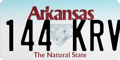 AR license plate 144KRV