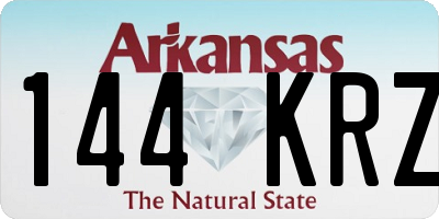 AR license plate 144KRZ
