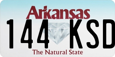 AR license plate 144KSD