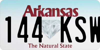 AR license plate 144KSW