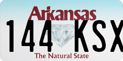 AR license plate 144KSX