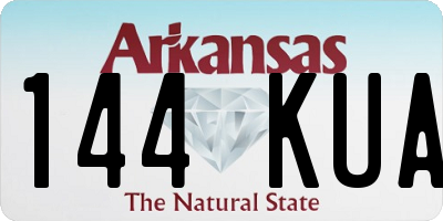 AR license plate 144KUA