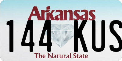 AR license plate 144KUS