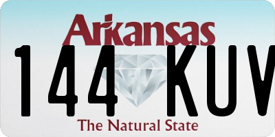 AR license plate 144KUV